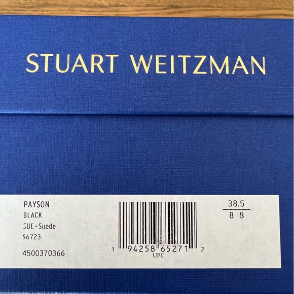 Stuart Weitzman Black Suede Pumps, Size 38.5 - Picture 12 of 12